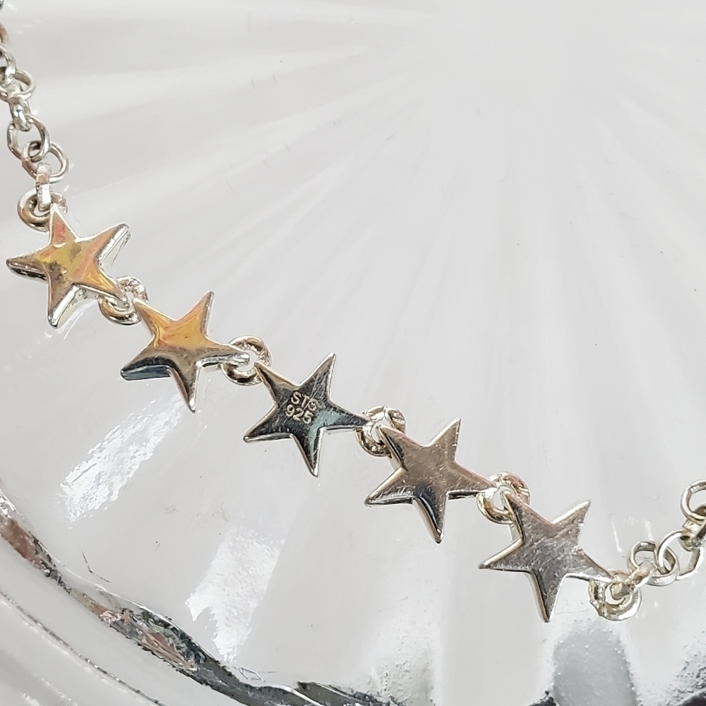 Sterling Silver Adjustable Celestial Bracelet Sta… - image 3